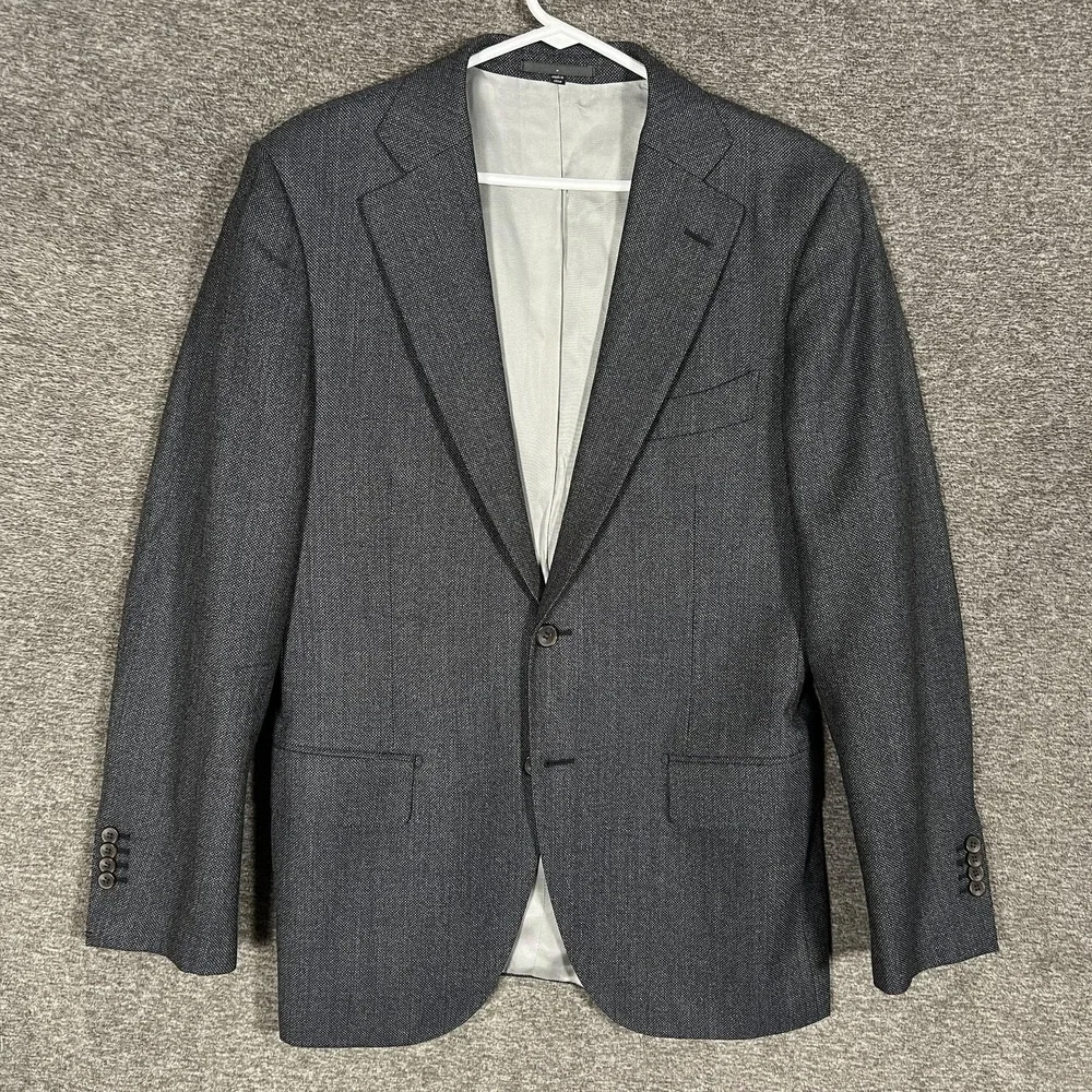 Suitsupply Lazio Blazer Mens 50 (US 40) Gray Wool‎ Slim Fit Sport Coat Guabello